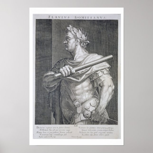 Flavius Domitian (AD 51 - AD 96) Emperor of Rom 8 Poster (Framsidan)