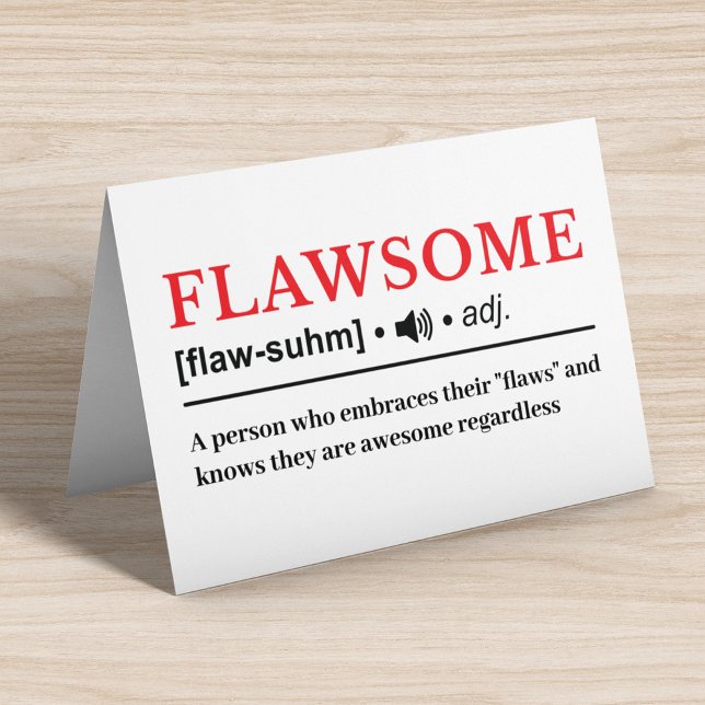 Flawsome - Anpassbar ordboksdefinition Kort (Skapare uppladdad)