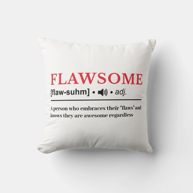 Flawsome - Anpassbar ordboksdefinition Kudde (Framsida)