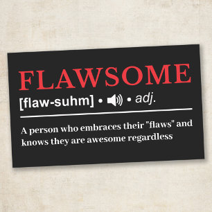 Flawsome - Anpassbar ordboksdefinition Rektangulärt Klistermärke