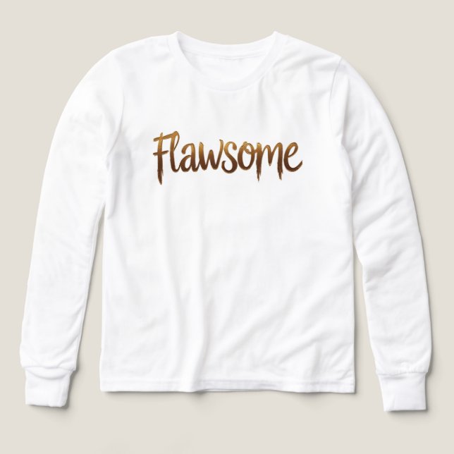 "Flawsome" Kids' Self-Esteem & Confidence T-Shirt  (Design framsida)