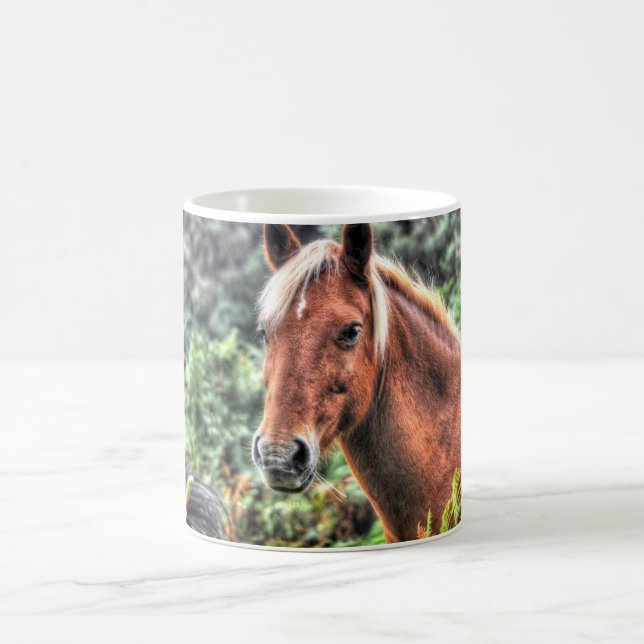 Flaxen-maned New Forest Pony of Hampshire, England Kaffemugg (Center)