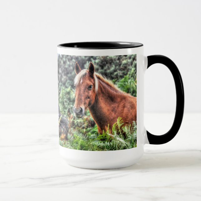 Flaxen-maned New Forest Pony of Hampshire, England Mugg (Höger)