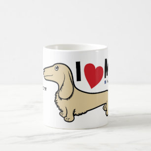 FLDR "älskar jag min" blonda taxMug. för LH Kaffemugg