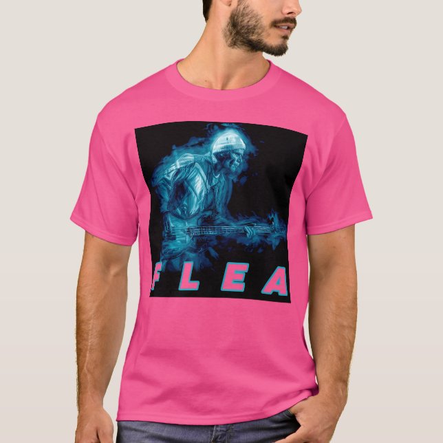 Flea Bass Guitar Player T Shirt (Framsida)