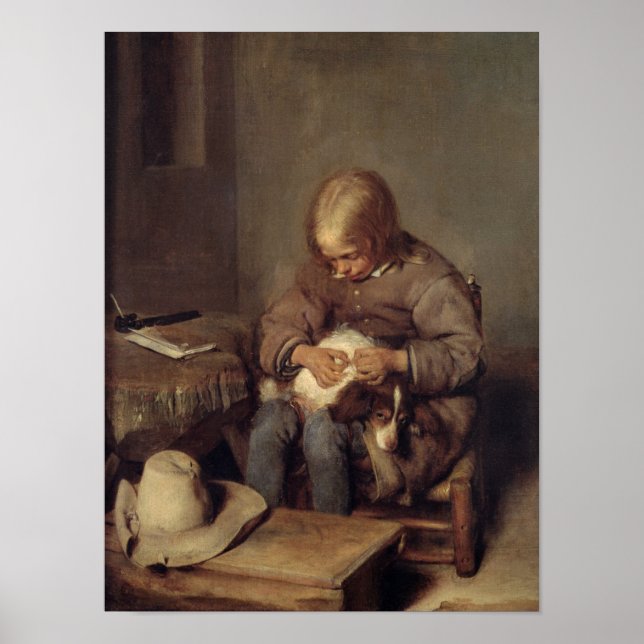 Flea-Catcher c.1655 Poster (Framsidan)