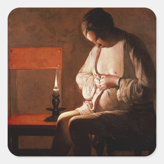 Flea Catcher Fyrkantigt Klistermärke (Framsida)