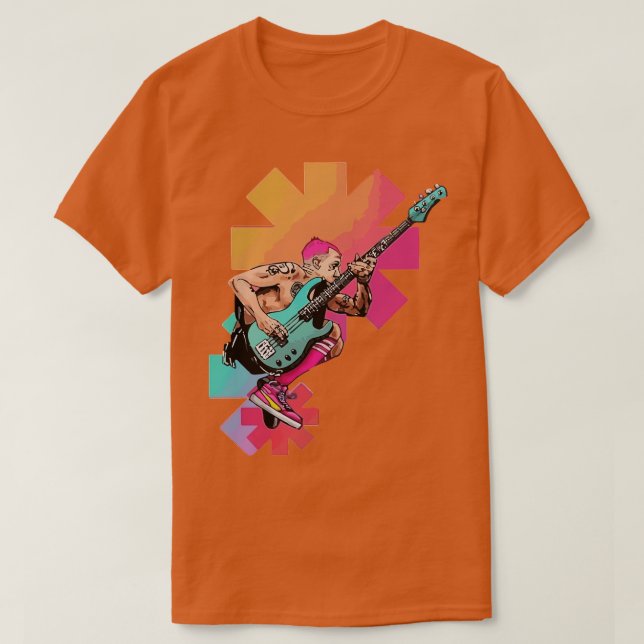 Flea Member Rd Hett Chili Peppers T Shirt (Design framsida)