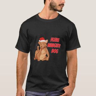 Fleas Naughty Doggy Funny Jul Hund T Shirt