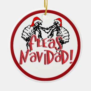 Fleas Navidad - Dancing jul Fleas Julgransprydnad Keramik