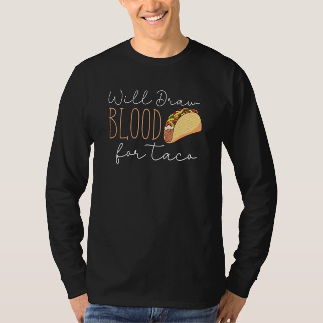 Flebograf  Taco  Blodtagnings  Retro T Shirt (Framsida)