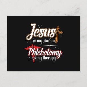 Flebotomi Är Min Terapi Jesus Flebotomist Present Vykort