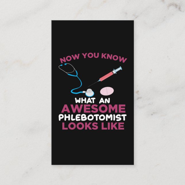 Flebotomi Blodet Venedig Vein Phlebotomi Visitkort (Framsida)