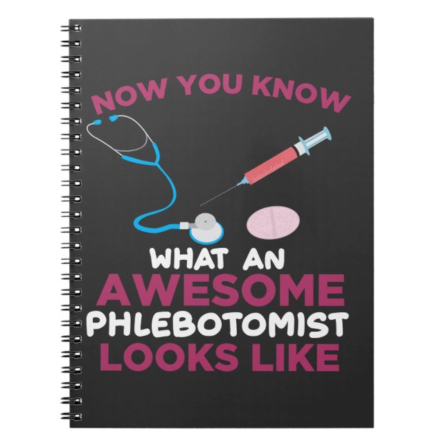 Flebotomist Blood Venipuncture Vein Phlebotomi Anteckningsbok (Framsidan)