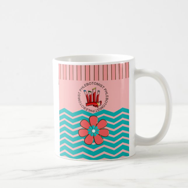 Flebotomist Chevron-design Kaffemugg (Höger)