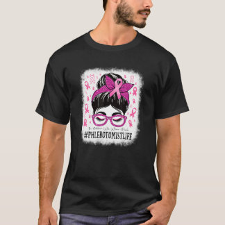 Flebotomist i oktober Bäror vi Rosa bröstcancer ho T Shirt