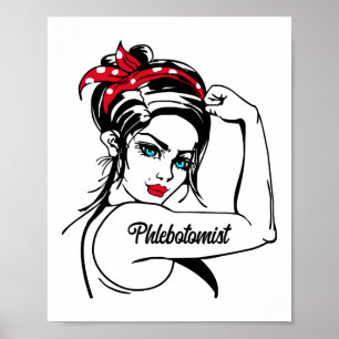 Flebotomist Rosie Riveter Pin uppåt Poster