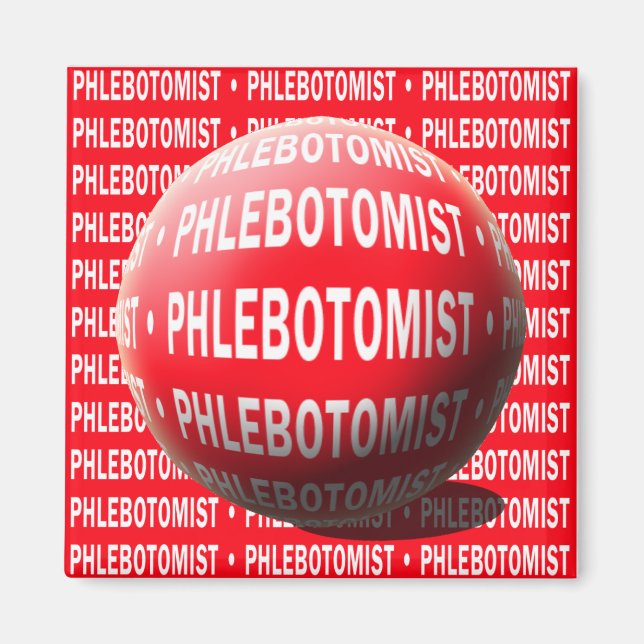 FLEBOTOMIST SPHERE BLODROPP MAGNET (Framsidan)