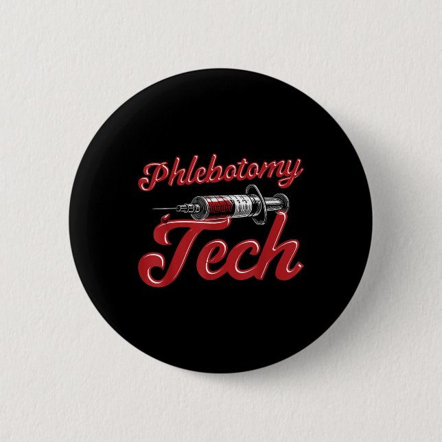 Flebotomist Tech Technician Phlebotomy Tech Knapp (Framsida)