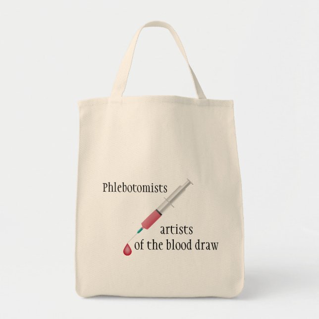 Flebotomist Tote Bag Tygkasse (Framsidan)