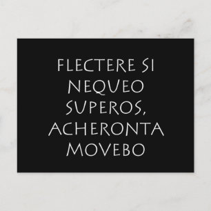 Flectere si nequeo superos Acheronta movebo Vykort