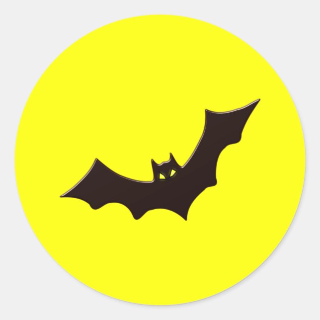 Fledermaus bat runt klistermärke (Framsida)