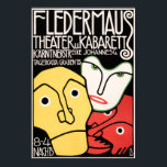 FLEDERMAUS THEATER & CABARET Art Deco Advertising Poster<br><div class="desc">Högre reproduktion,  fotoshop färg har justerat för vassa skarpa utskrifter,  digitalt återställande för tårar,  smuts och saknade inslag. FLEDERMAUS THEATER & CABARET Art Deco Advertising Poster.</div>