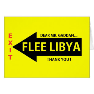 FLEE LIBYA HÄLSNINGSKORT