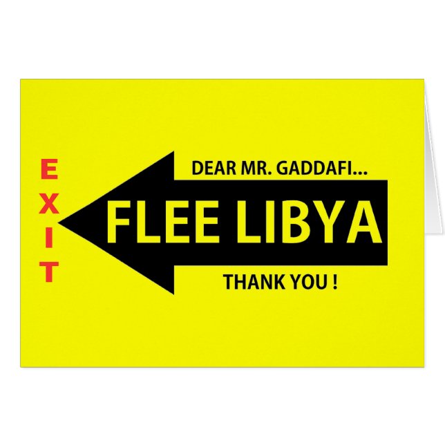 FLEE LIBYA HÄLSNINGSKORT (Framsidan Horizontal)
