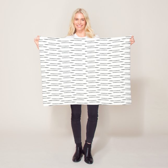 Fleece Blanket 76,2cm x 101,6cm - Black And White (På plats)