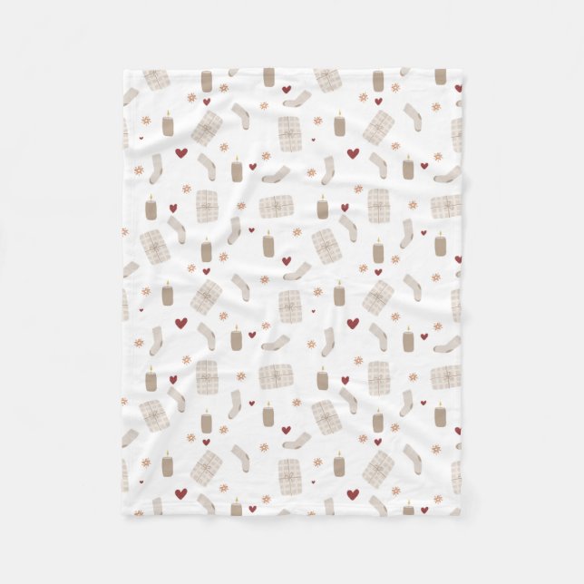 Fleece Blanket 76,2cmx101,6cm - Christmas Pattern (Framsidan)