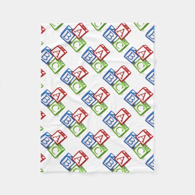 Fleece Blanket/ABC-block (Framsidan)