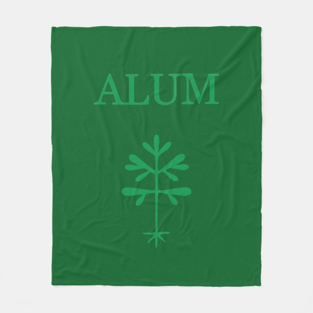 Fleece Blanket, Alum Grönt (Framsidan)