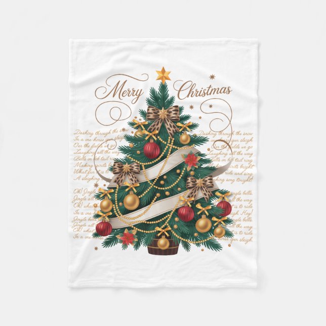 Fleece Blanket-Baby Merry Christmas Fleece Blanket (Framsidan)