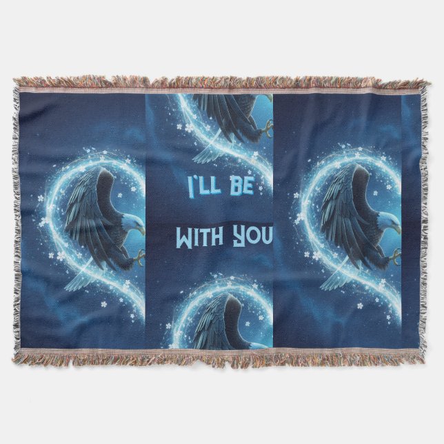 Fleece Blanket Bald Eagle Heart Connection Loyalty Filt (Framsidan)