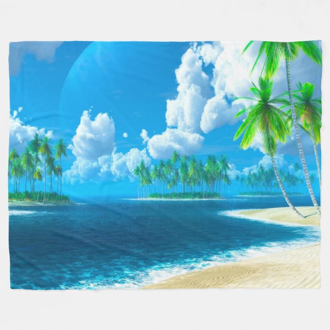 Fleece Blanket/Beach (Framsidan (Horisontell))