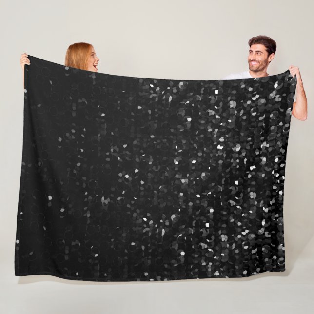 Fleece Blanket Black Crystal Bling Strass (På plats)