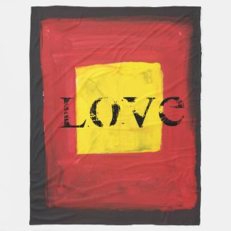 Fleece Blanket Black, Red och Gult.