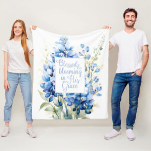 Fleece Blanket Blsed och Blooming Bluebonnet