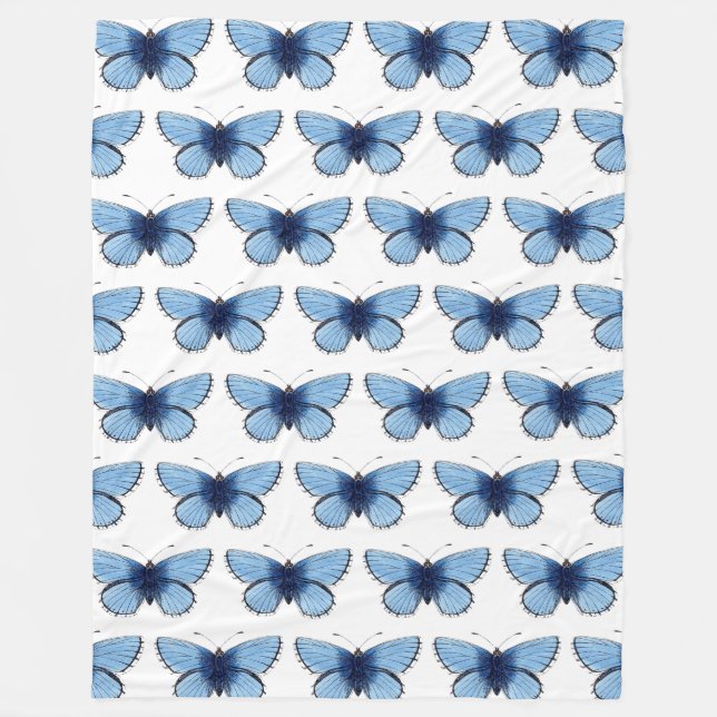Fleece Blanket - Blue Butterfly (Framsidan)