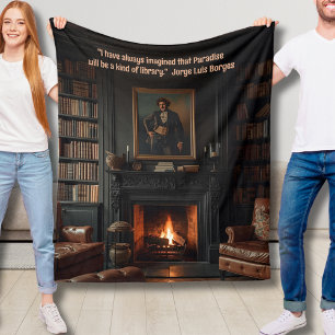 Fleece Blanket Bookish Gift för Bok Älskare Biblio