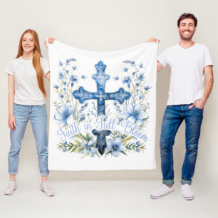 Fleece Blanket Christian Faith i Fullt Bloom