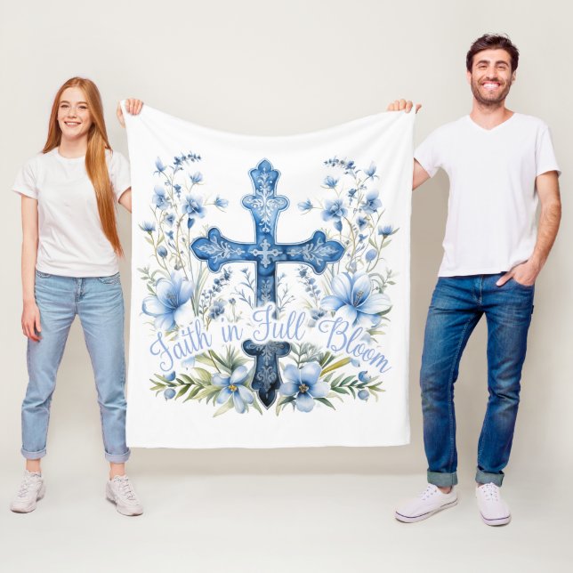 Fleece Blanket Christian Faith i Fullt Bloom (På plats)