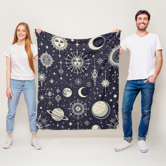 Fleece Blanket Cosmic Mythology Sol och Himmel Sym (På plats)