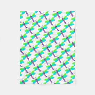 Fleece Blanket/Cute Dragonflies