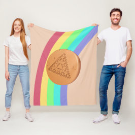 Fleece Blanket Dalgona Många triangle Side View