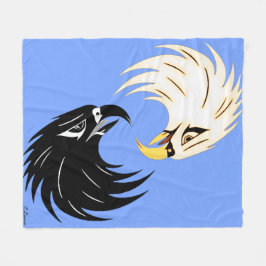 Fleece Blanket design "Eagle Öga" - Lila