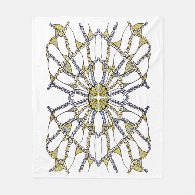 Fleece Blanket (Doodle - Handdragen) (Framsidan)