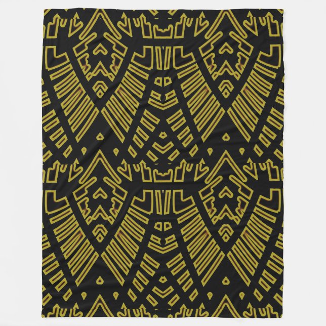 Fleece Blanket, en klassisk design för svart och g (Framsidan)