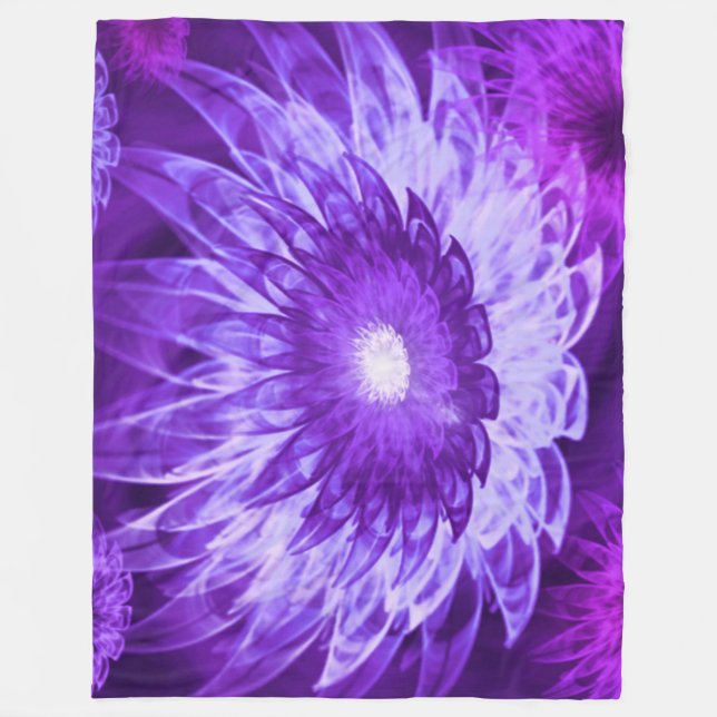 Fleece Blanket Fantasy Flowers Lila (Framsidan)
